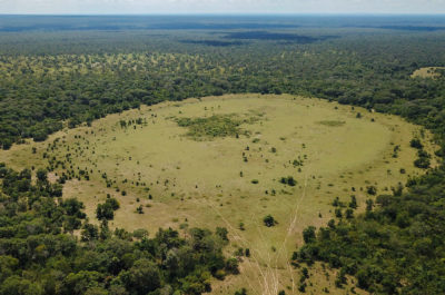 A "fairy circle" in Brazil that has been found to seep hydrogen.