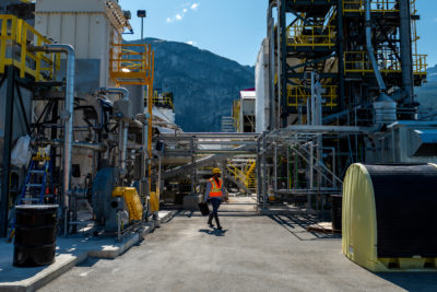 The Carbon Engineering direct air capture pilot plant in Squamish, Canada.