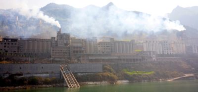 Cement factories in China along the Yangtze River.