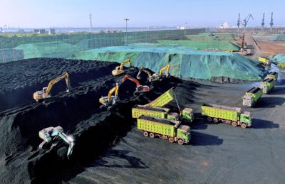 Coal being loaded for power plants in Rugao, China.