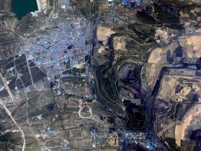 Coal mines, right, near the town of Jingping in China's Shanxi Province, a major coal-producing region.