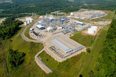 The MarkWest natural gas processing plant in Chartiers Township, Washington County, Pennsylvania.