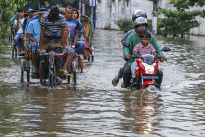 Flooding after heavy rains in Dhaka, September 22, 2023.