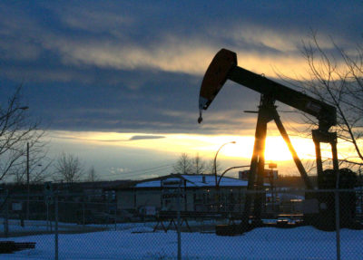 Oil drilling near Drayton Valley, Alberta.