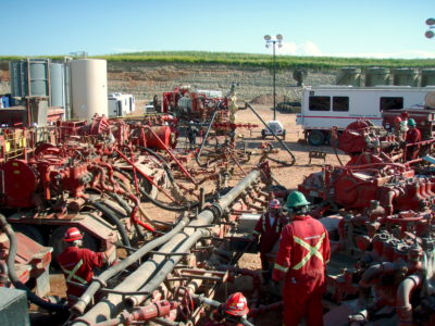 A fracking site in North Dakota.