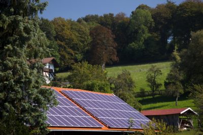 A rooftop solar array in Bavaria, Germany.