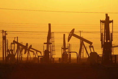 Pump jacks in an oil field in Kern County, where where nearly 300,000 people live within a mile of an oil or gas well.