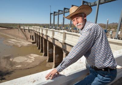 David DeJong, director of the Pima-Maricopa Irrigation Project, at the Florence Diversion Dam. The irrigation project delivers water to the Gila River Indian Community.