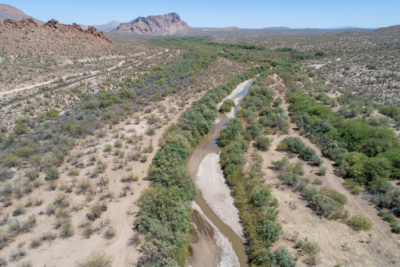 The Gila River as it nears the Florence Diversion Dam in Arizona was almost dry by May this year.
