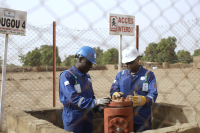 A hydrogen drilling site near Bourakebougou, Mali.