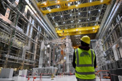 A module being assembled at the international nuclear fusion project ITER in Saint-Paul-les-Durance, France, January 5, 2023.