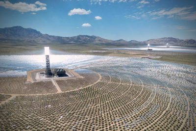 The Ivanpah solar plant in California's Mojave Desert.