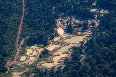 Kayapó land ravaged by illegal gold mining.