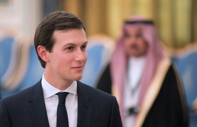 Jared Kushner on an official U.S. visit to Saudi Arabia in 2017. His Saudi-backed firm is a major investor in the Albanian developments.