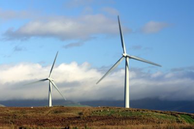 The Lambrigg Wind Farm near Kendal, England.