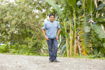 Levi Sucre Romero in his community in Talamanca, Costa Rica.