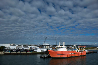 A fishing vessel in Cape May, New Jersey, named in the court case brought by fishing groups against a federal fisheries rule. 

