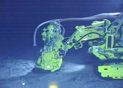 A 2020 deep-sea mining test carried out by Japanese officials.