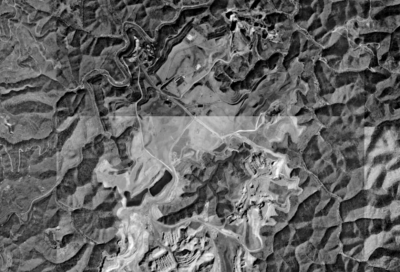 An aerial view of the Martiki coal mine site.