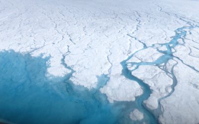 Melt on the Greenland ice sheet.