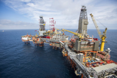 The Valhall oil field in Norway's segment of the North Sea.


