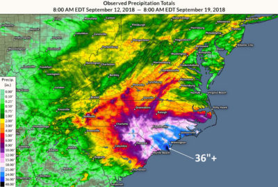 Hurricane Florence dropped more than 3 feet of rain on some parts of North Carolina last month.