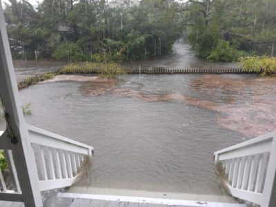 Flooding on Ocracoke Island, North Carolina on September 6.