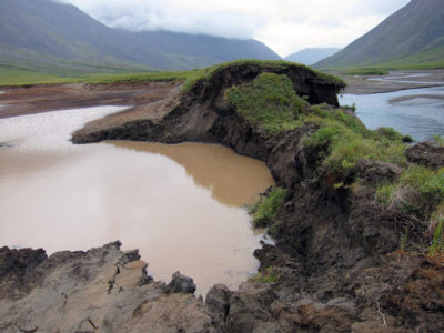 Thawing permafrost in Gates of the Arctic National Park in Alaska.
