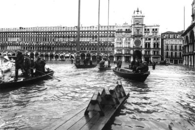 The 1966 flood in Venice, which put many city streets and piazzas under five or six feet of water. 