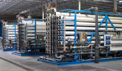 This facility in Oceanside, California turns recycled water into potable water by running it through filtration tubes.