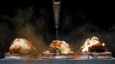 Microalgae bred to tolerate heat are applied to young corals grown at a lab of the Australian Institute of Marine Science in Townsville, Australia.