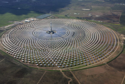 A solar thermal plant in Seville, Spain.
