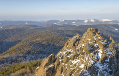 The Stolby Nature Reserve in eastern Russia.