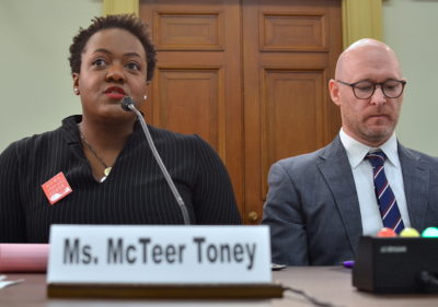Heather McTeer Toney testifies before Congress on rules governing mercury pollution from power plants in 2019.