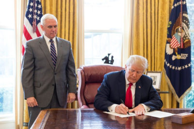 President Trump at the White House in March 2018.
