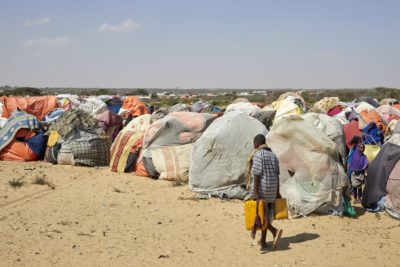 Displaced people in Somalia, which has been hard hit by drought.