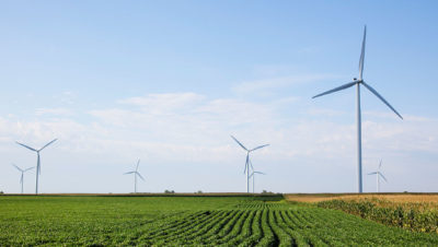 Wind turbines in rural Missouri.