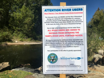 For the first time ever, water levels on the Yampa River near Steamboat Springs, Colorado dropped so far in 2018 that the river was closed to recreation and some users had to forfeit their allocated water. 