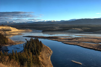 McIntyre Creek joins the Yukon River in northern Canada.