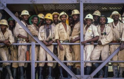 Miners at a mine in Zambia's Copperbelt Province. 