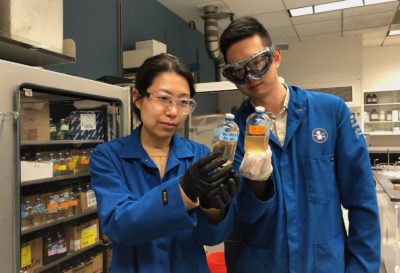 UC Riverside researchers Yulie Me and Josen Jin have identified bacteria able to break down some "forever chemicals."