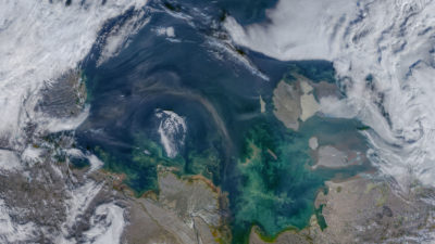 An aerial view of the Laptev Sea, taken on September 10.