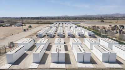 A battery storage project in Oxnard, California.