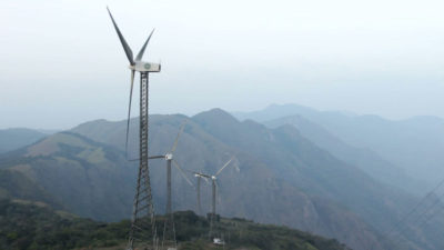 Wind turbines in India's Western Ghats.