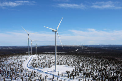 Wind turbines in Finland.