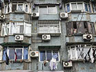 air conditioners in China apartment complex