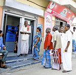 A Gramateller ATM machine in India