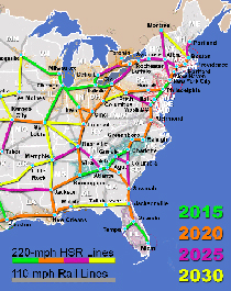 High-speed Rail U.S. Map